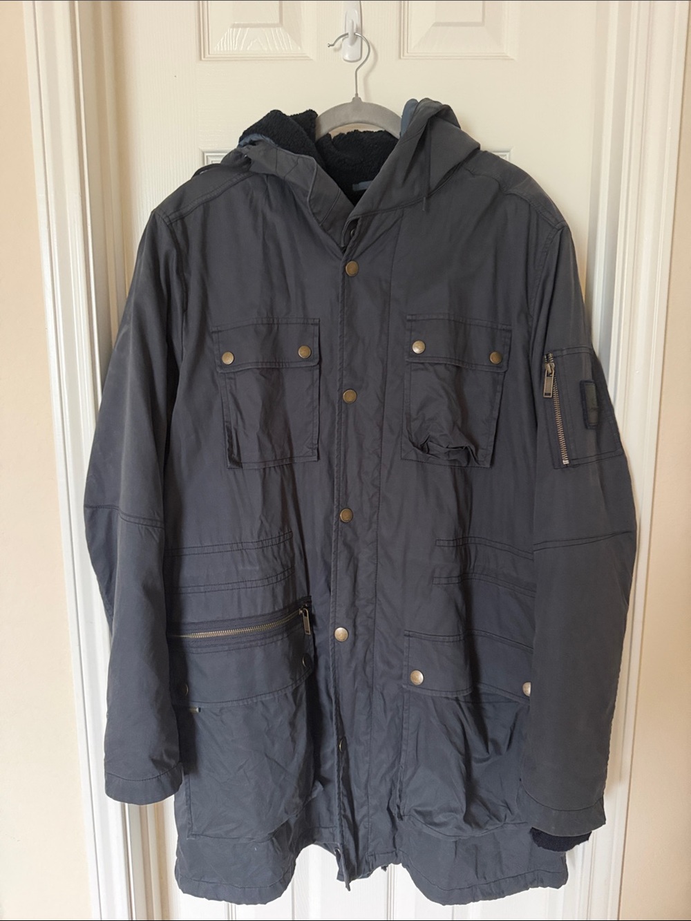 Lacoste Men’s Dark Gray Hooded Field Jacket